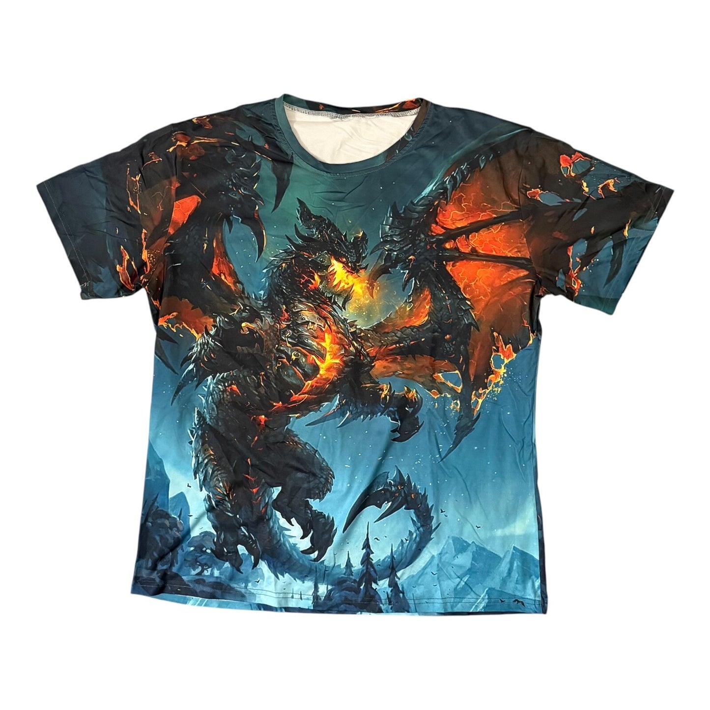 Mythical Fire Dragon T-Shirt XL All-Over Print