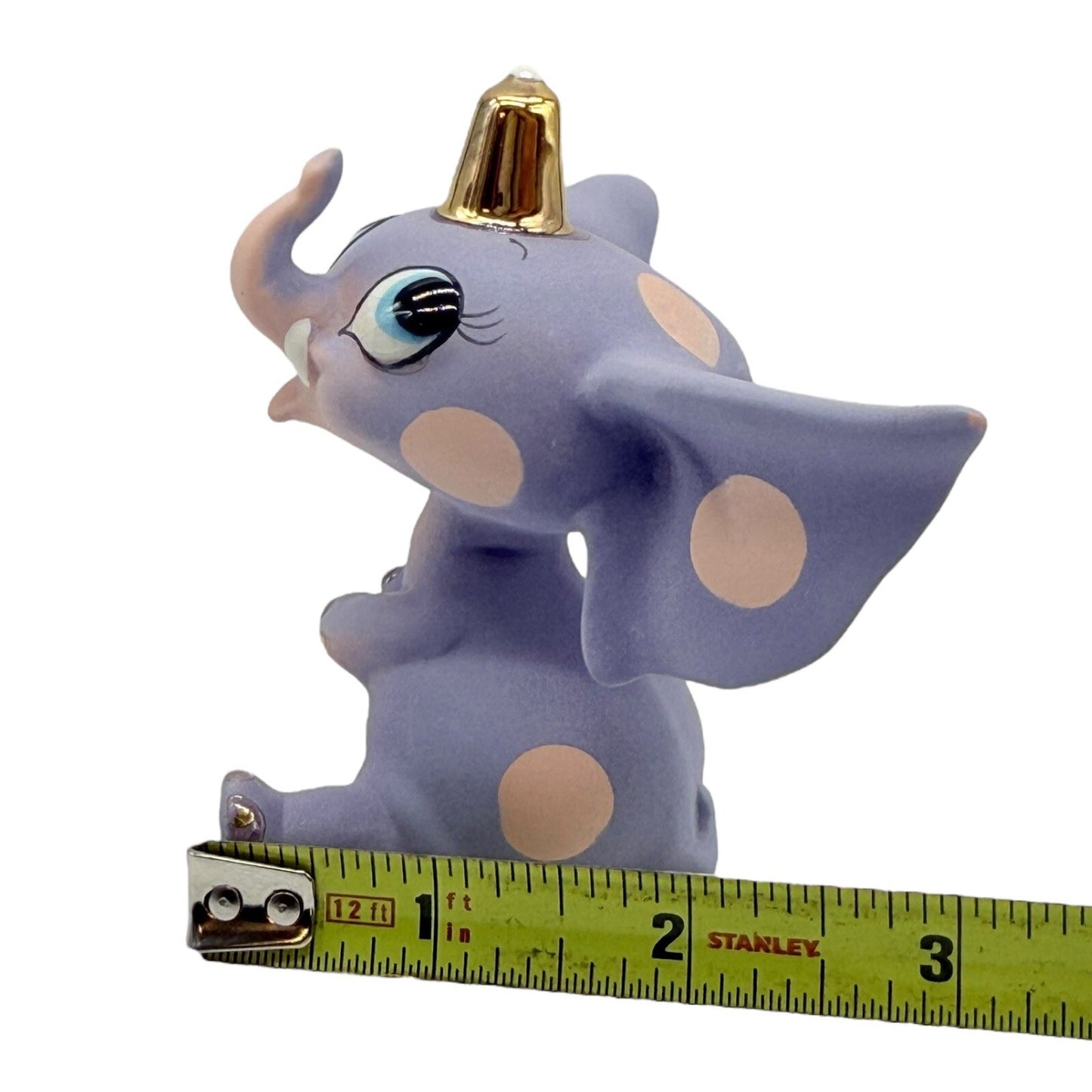 Vintage Elephant FiguFreeman McFarlin Originals Pink Purple Pastel Elephant Deco