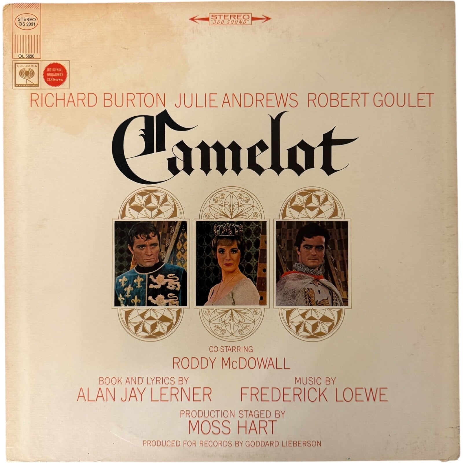 Camelot Soundtrack Original Broadway Cast LP US Columbia Vinyl - Used