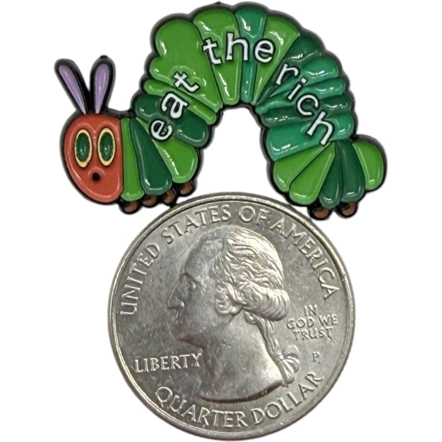 Eat The Rich Enamel Pin Political Statement Novelty Lapel Pin