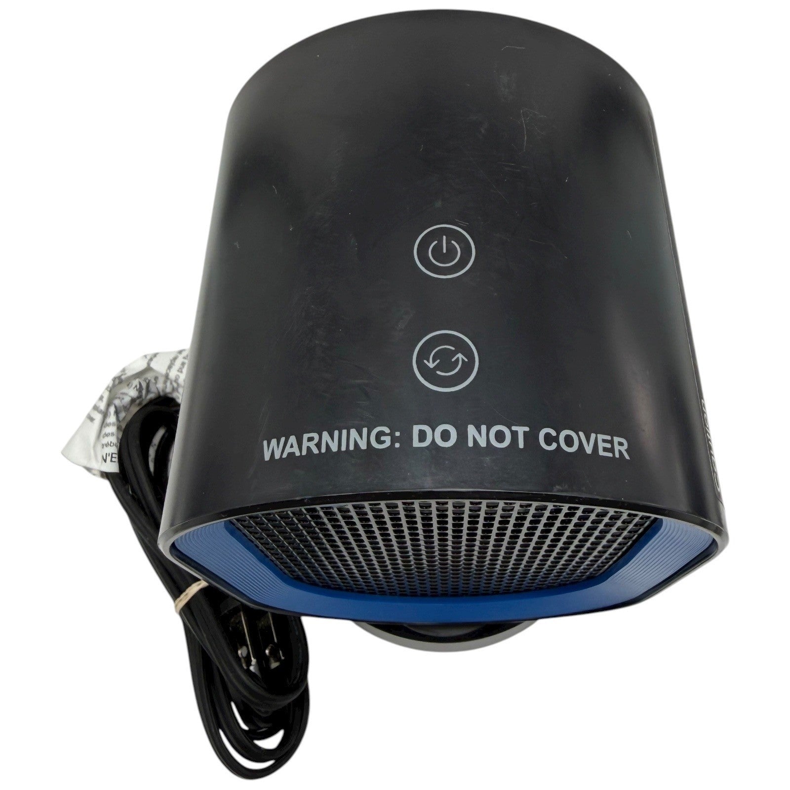 Compact Electric Portable Heater Personal Space Heater Fan Blue Trim