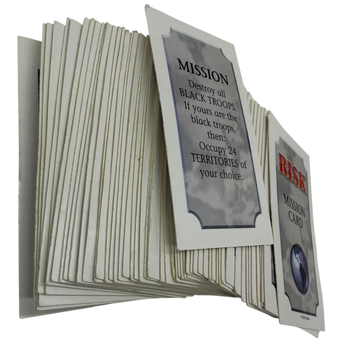 1998 Hasbro Risk Board Game Replacement Cards Complete 56 Card Mission Set