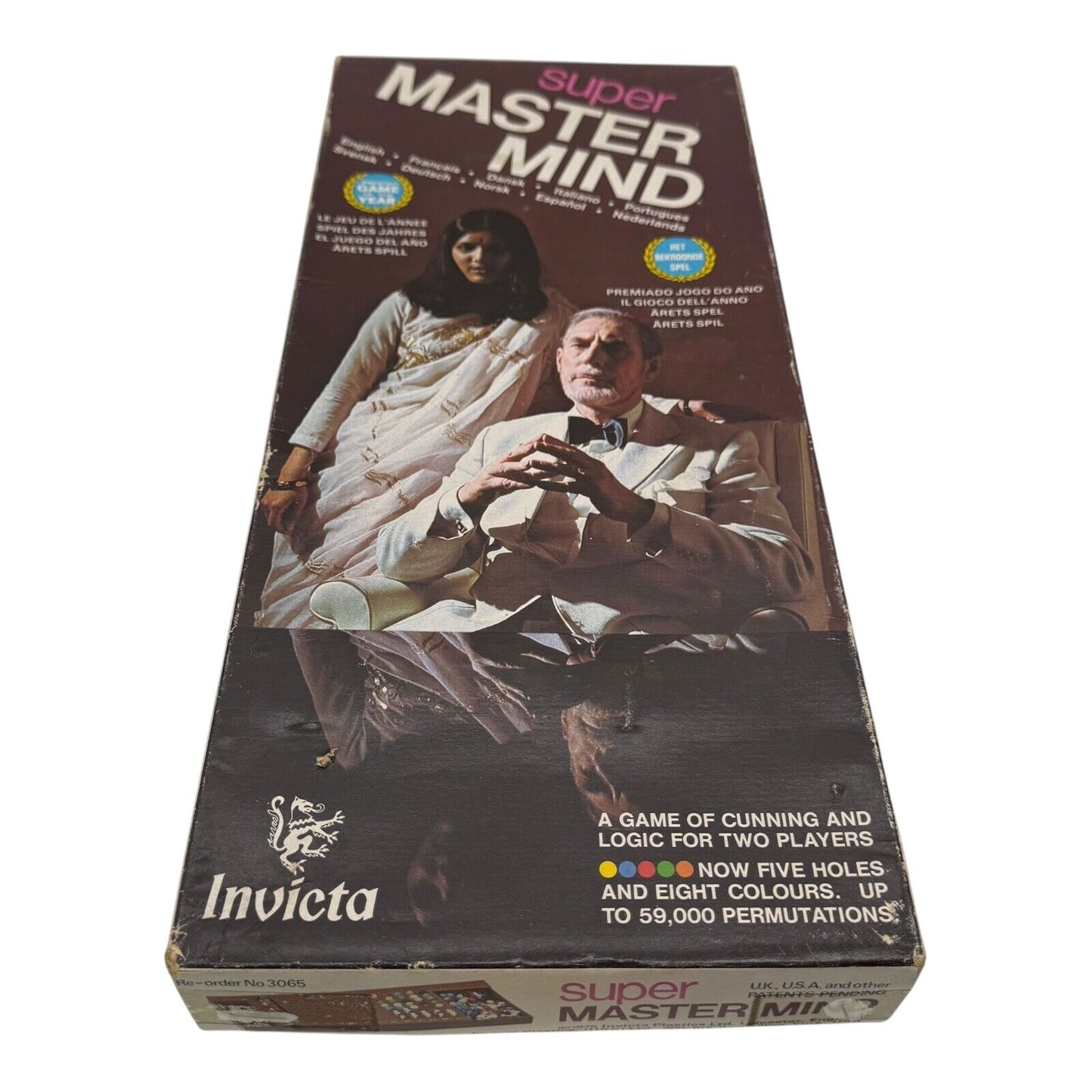 Super Master Mind Board Game 1975 – Vintage Strategy Set with Original Box