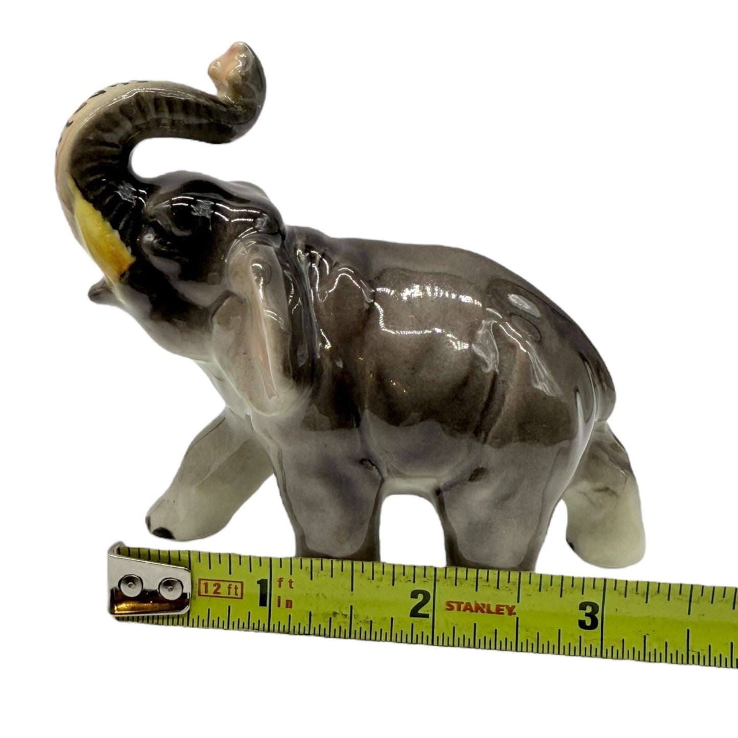 New Orleans Souvenir Elephant Figurine Trunk Up Good Luck Charm Ceramic