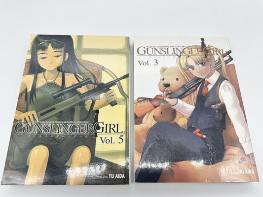 Manga Gunslinger Girl Vol 3 & 5 Manga Yu Aida English Paperback Anime