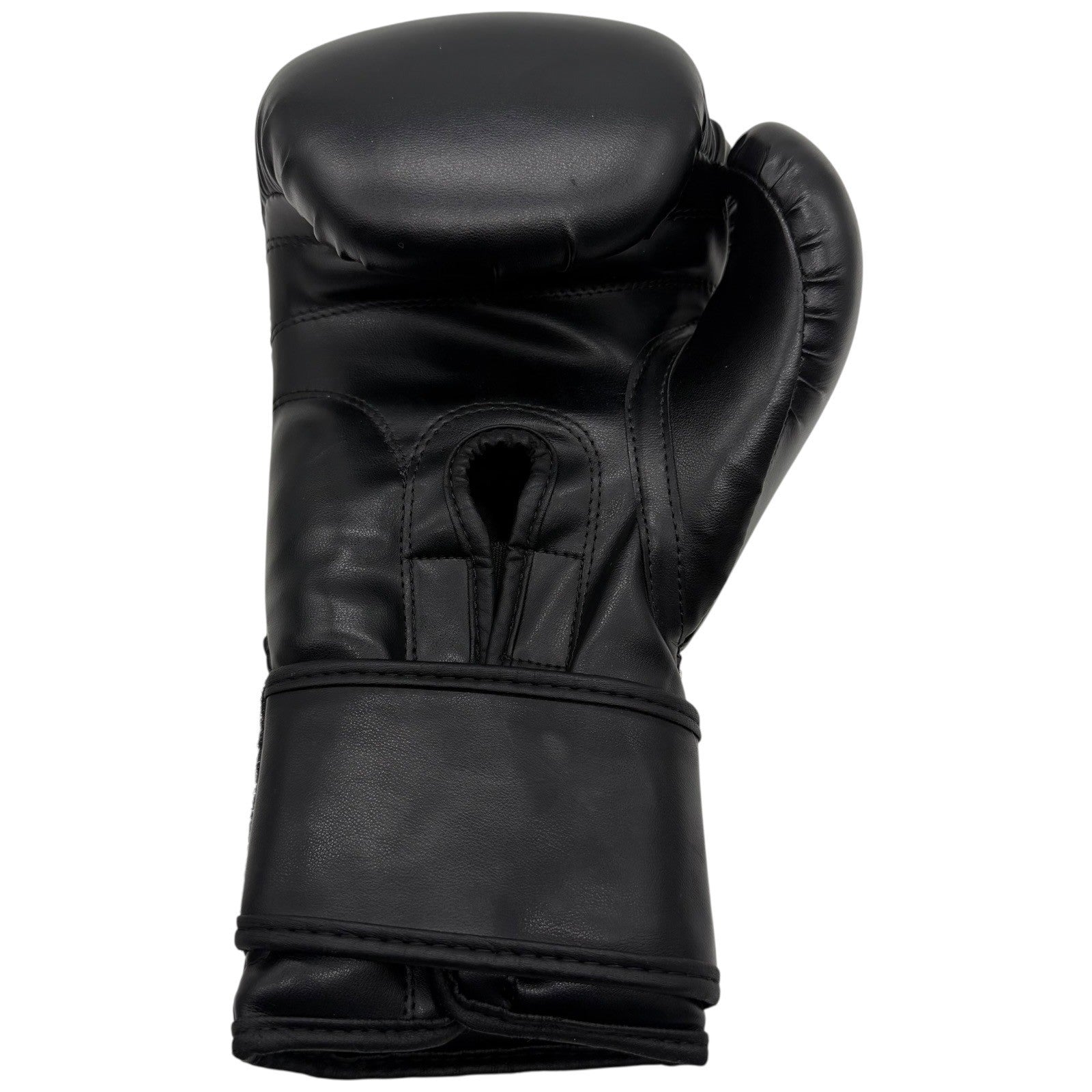 Black 12-oz Boxing Gloves Training Sparring Heavy Bag Hook and Loop Closure