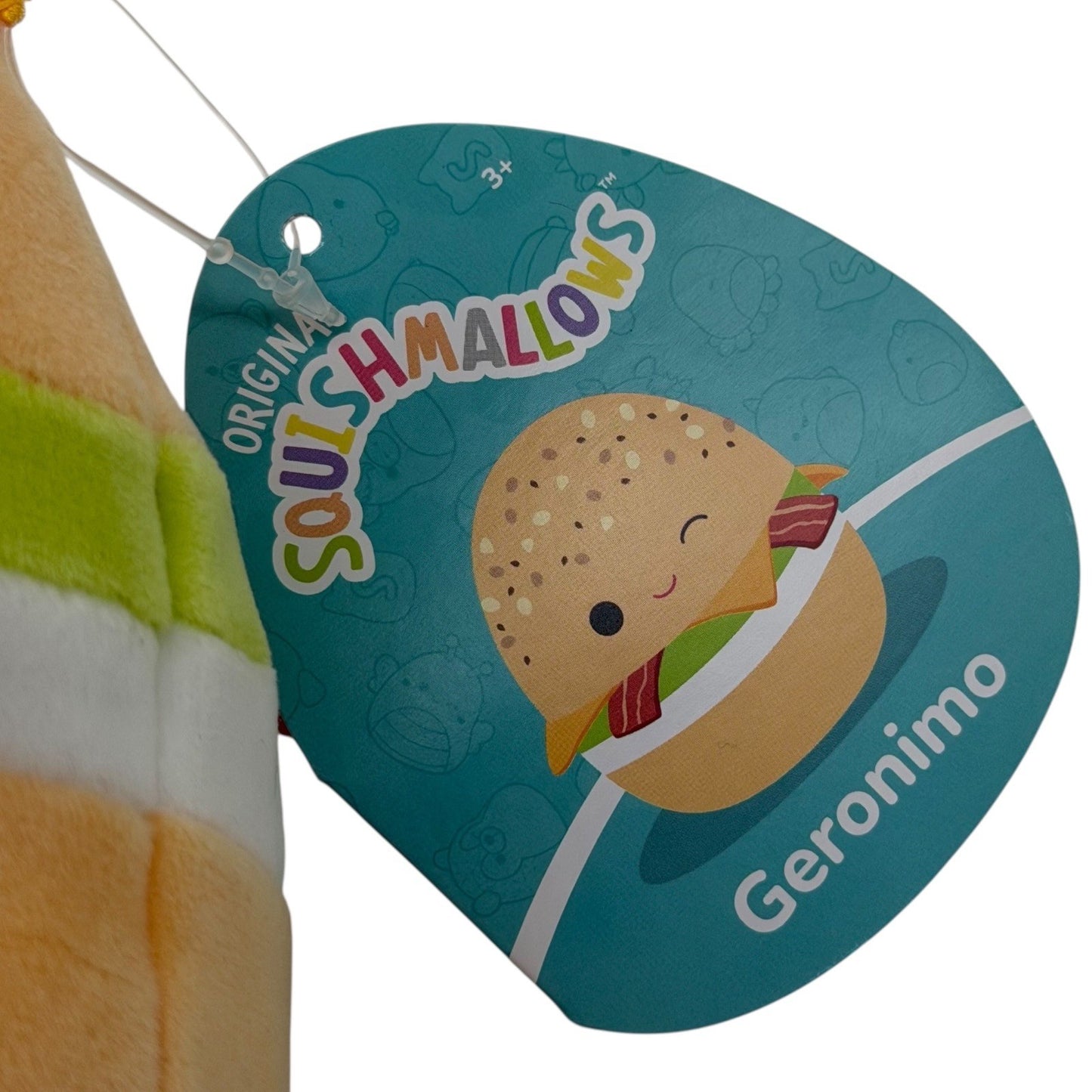 Squishmallows Geronimo Burger Plush Stuffed Animal Toy With Tags Cute