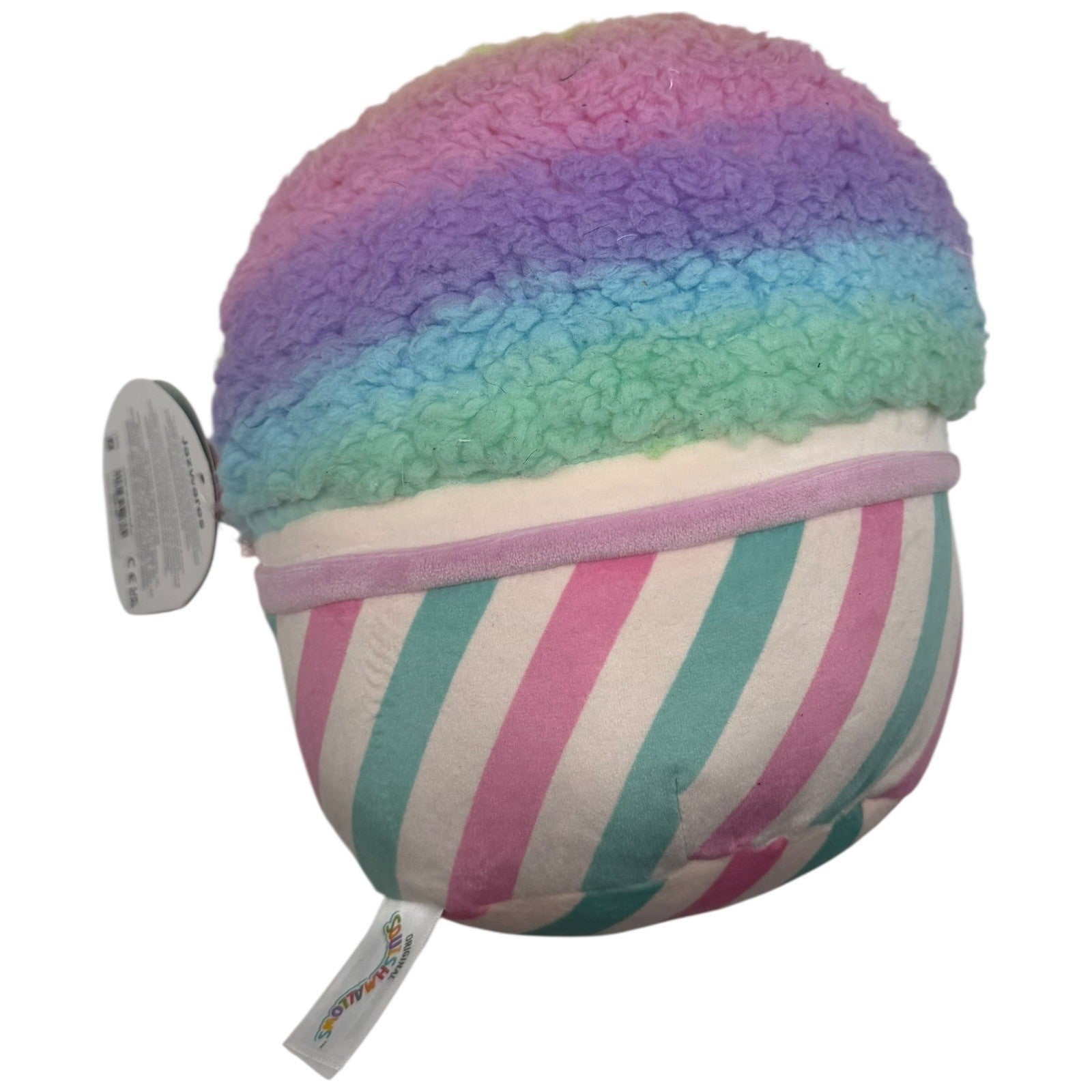 Squishmallows Declan Clown Rainbow Hair Stripes Plush Stuffed Animal Toy