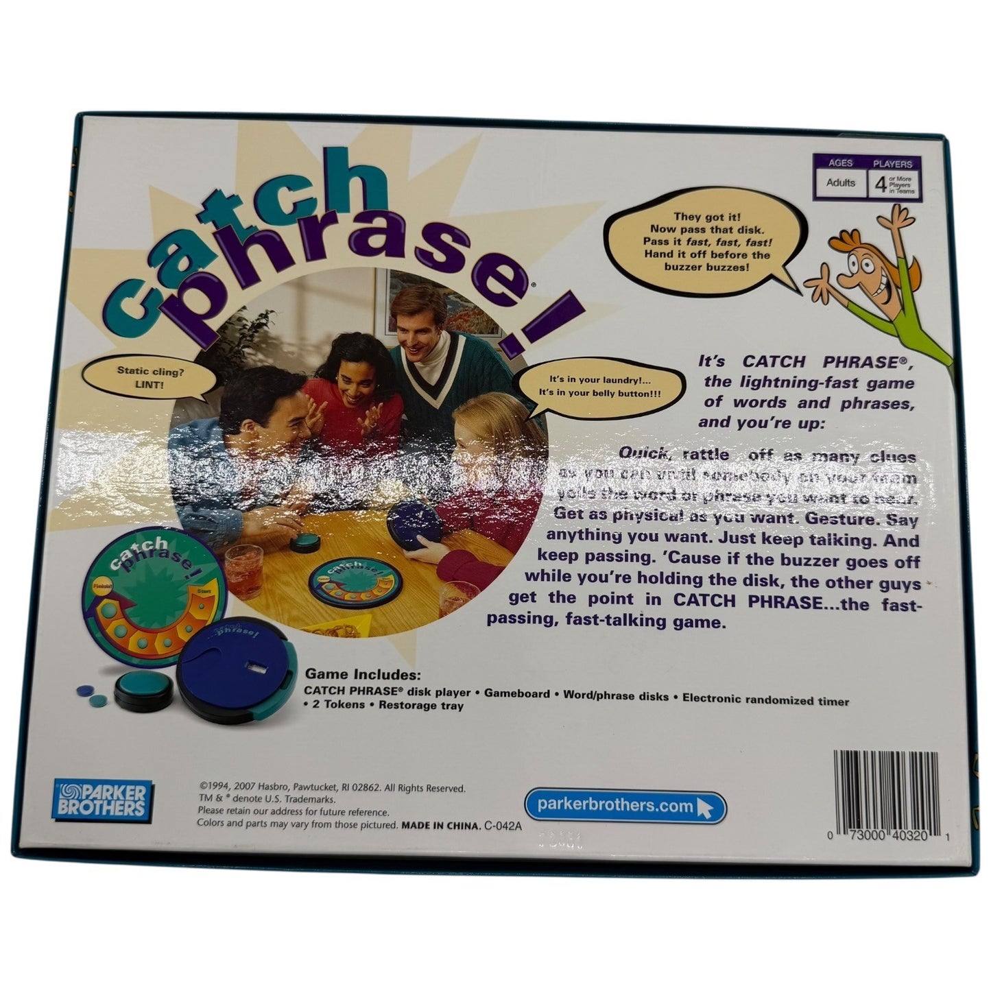 Parker Brothers Catch Phrase Party Game 2007 Edition Electronic Fast Talking Fun
