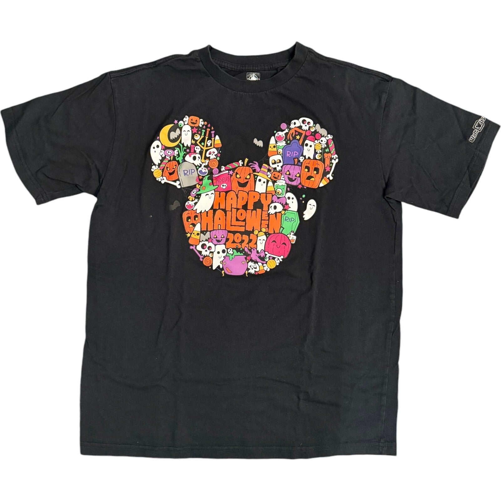 DISNEY PARKS Happy Halloween RIP Disneyland 2022 T-Shirt Short Sleeve Size M