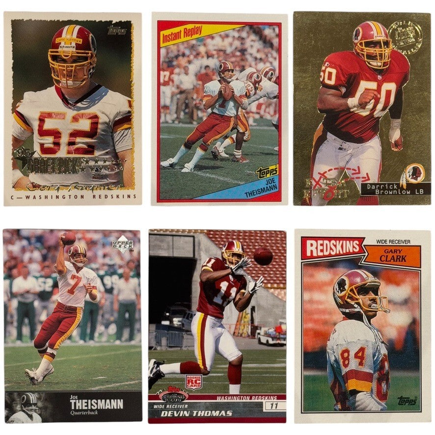 Lot of 66 Washington Redskins Cards – Vintage, Signed, Numbered, Inserts