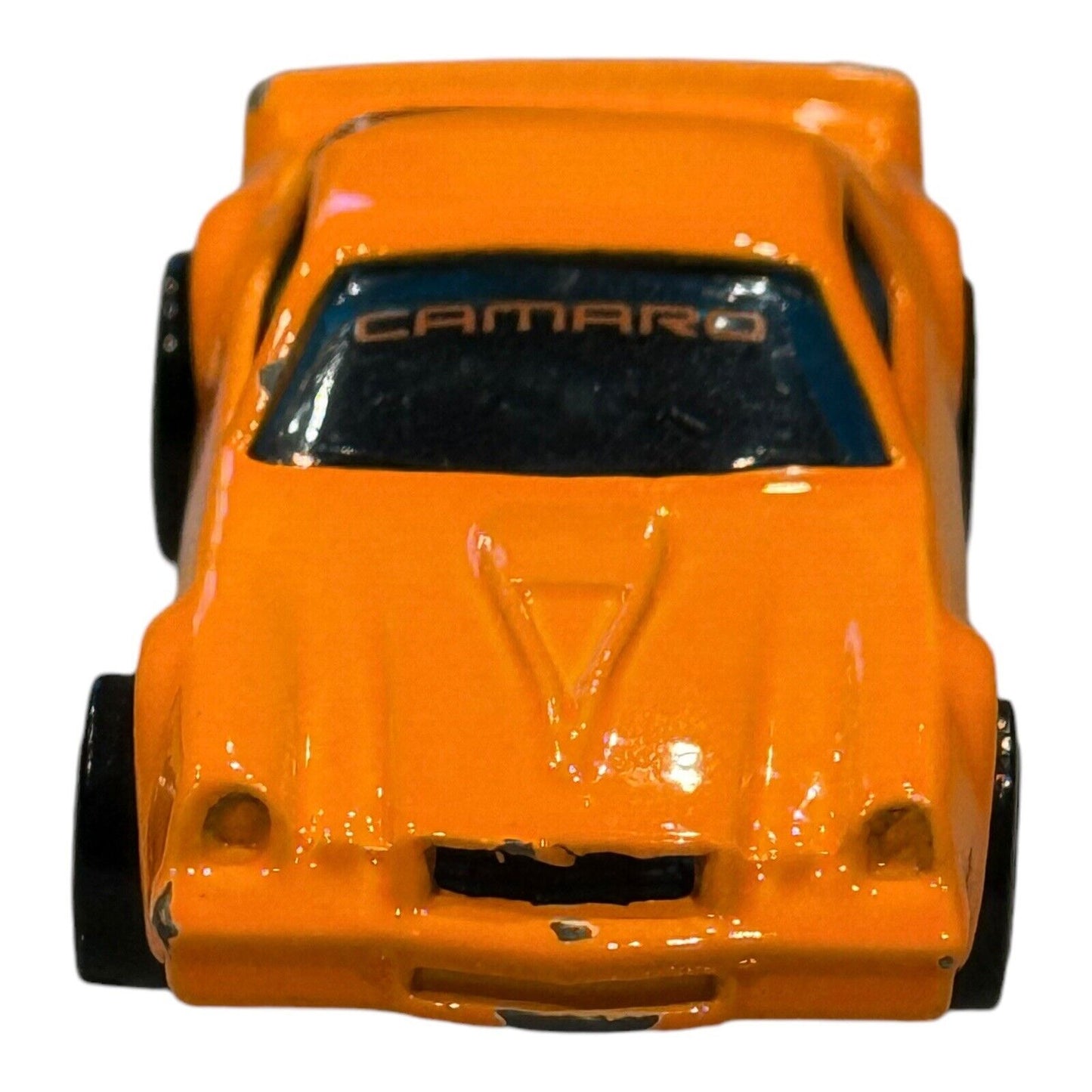 Hot Wheels 1982 Camaro Z-28 Neon Orange w/ Chrome Wheels – 1:64 Loose Car