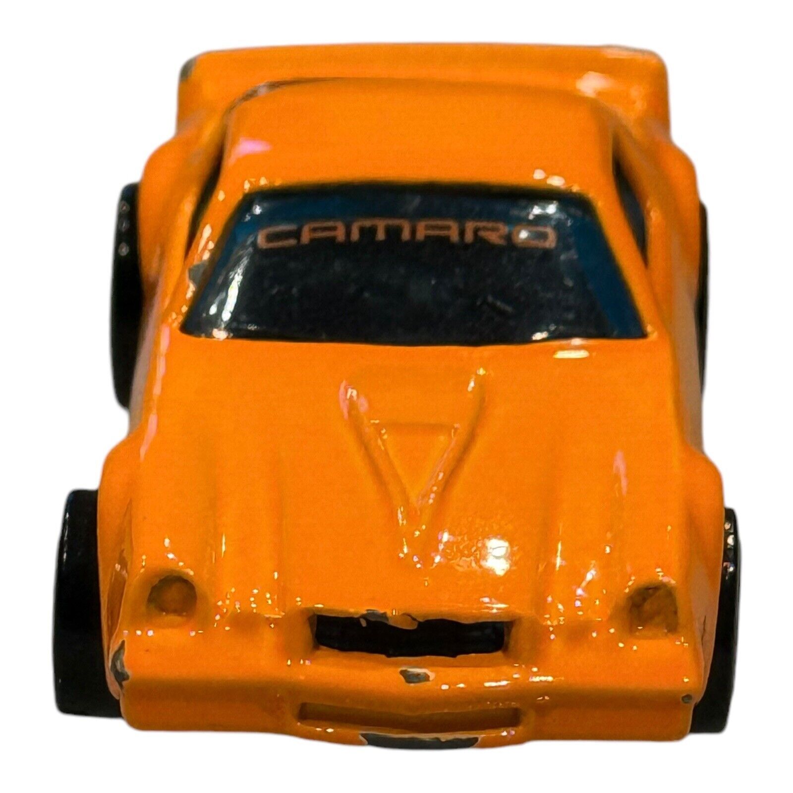 Hot Wheels 1982 Camaro Z-28 Neon Orange w/ Chrome Wheels – 1:64 Loose Car