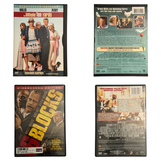 Bruce Willis Movie Night 4 DVD Set - Action, Thriller, Comedy Classics!