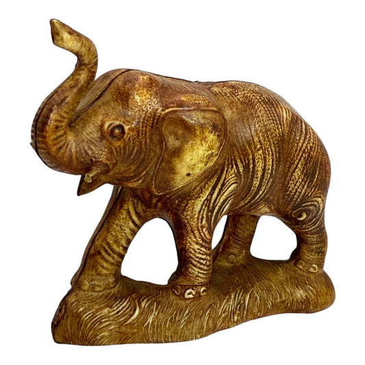 Elephant Figurine Statue Animal Decor Good Luck Trunk Up Home Decor
