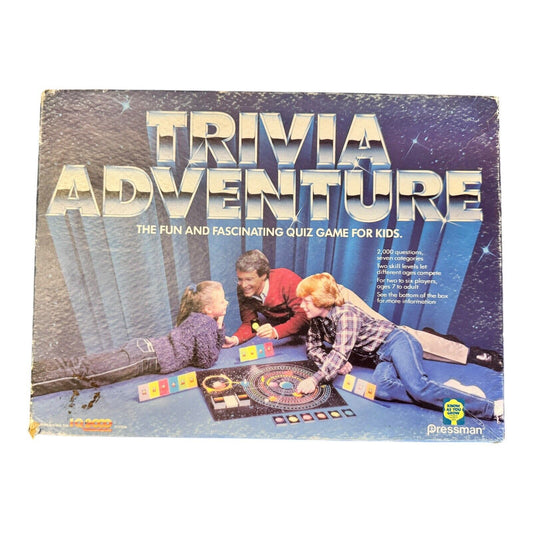 Trivia Adventure Board Game Pressman 1983 – Vintage Space Theme Quiz Game