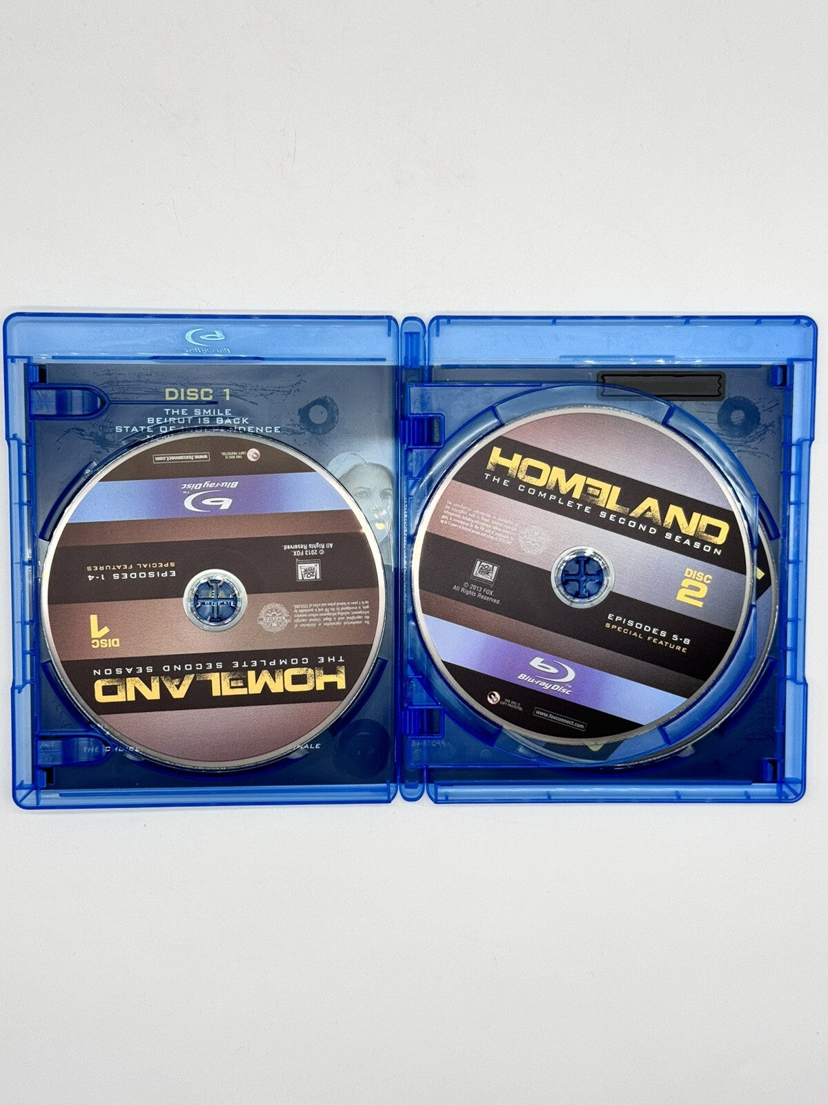Homeland Season 1 And 2 Blu Ray Complete 4-Disc Set Each Season