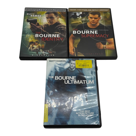 The Bourne Ultimatum Identity Supremacy DVD Lot of 3 Movie Set