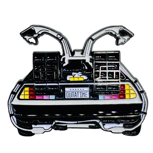 Back to the Future DeLorean Wings Open Enamel Pin