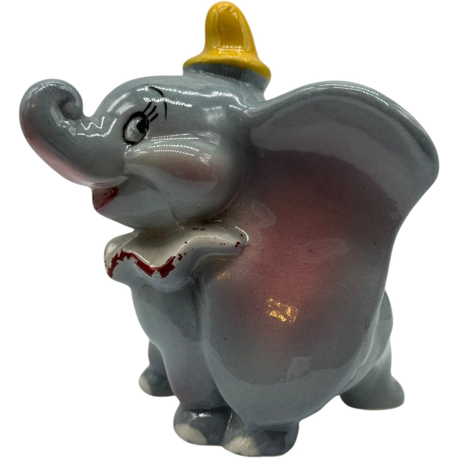 Vintage Walt Disney Dumbo Hand-Painted Ceramic Figurine - Shaw Pottery 40s
