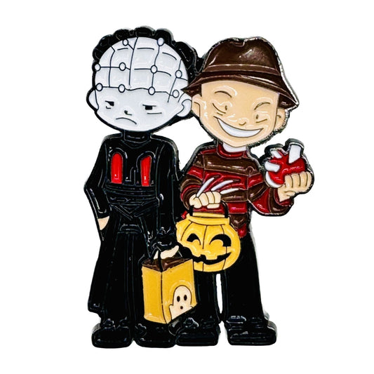 Horror Movie Enamel Pin Freddy Krueger Pinhead Halloween Brooch Lapel