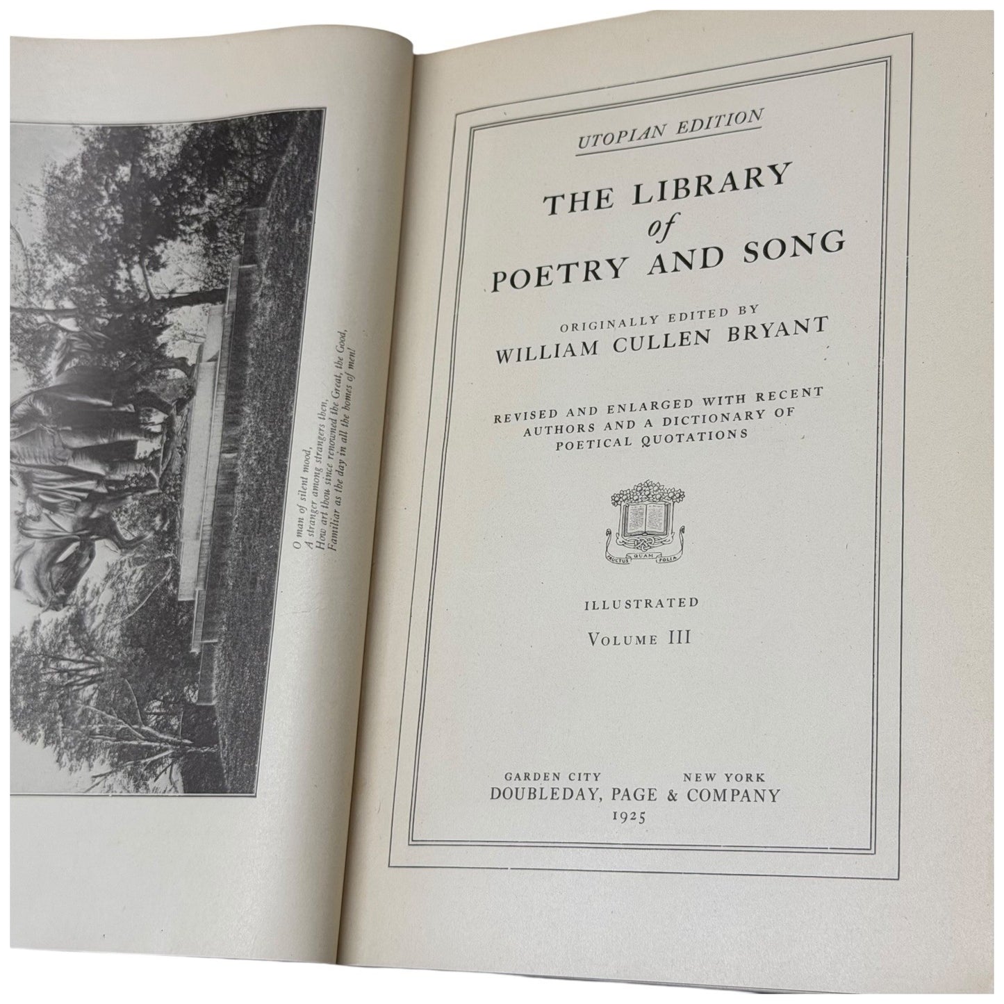 Library of Poetry and Song Books William Cullen Bryant 1925 Antique