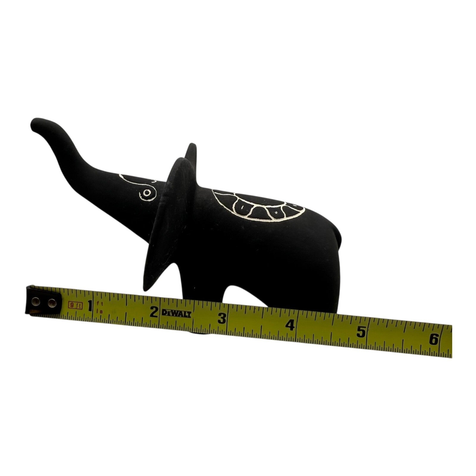 Rare Vintage 1959 Hagen Renaker Black Bisque Elephant Figure – Trunk Up