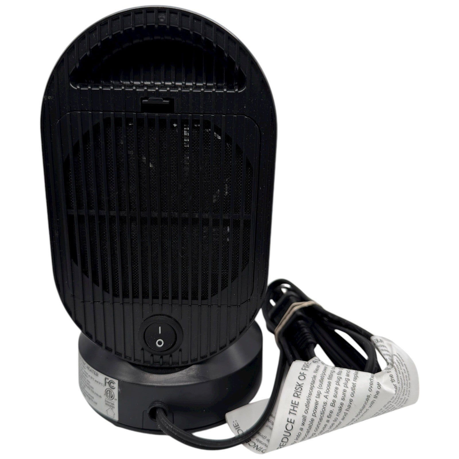 Compact Electric Portable Heater Personal Space Heater Fan Blue Trim