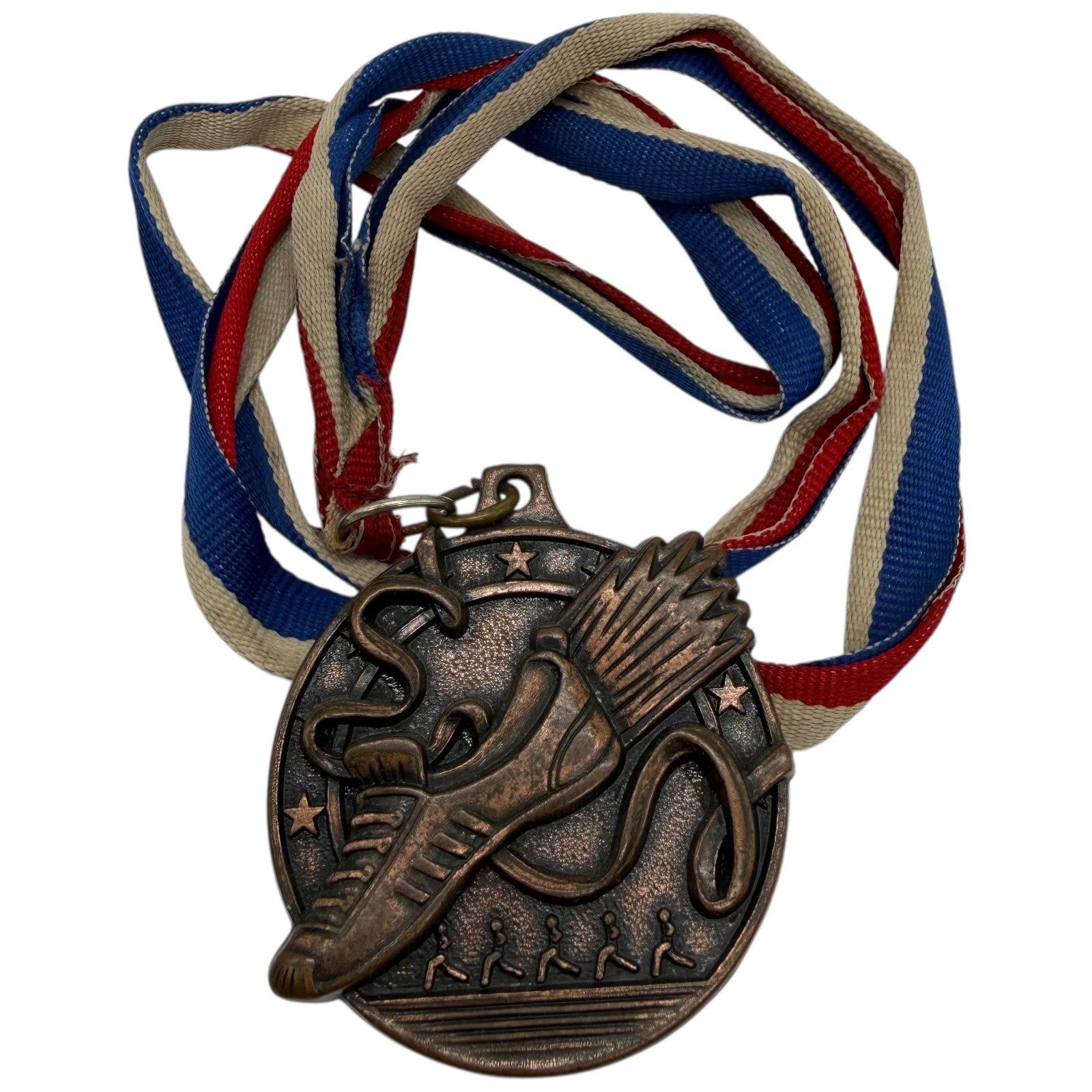 Crown Trophy Running Medal Bronze Color Runner Shoe Award USA Made