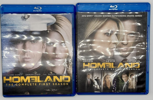 Homeland Season 1 And 2 Blu Ray Complete 4-Disc Set Each Season