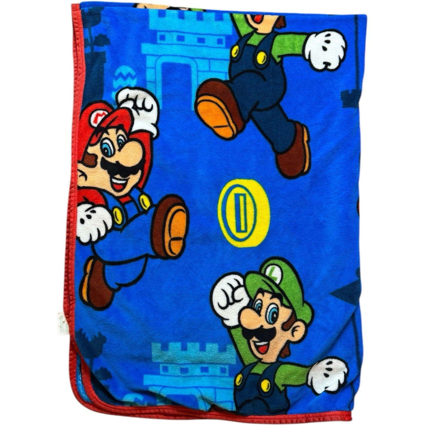 Super Mario Brothers Luigi Kids Throw Blanket Plush 46x60 Official Nintendo