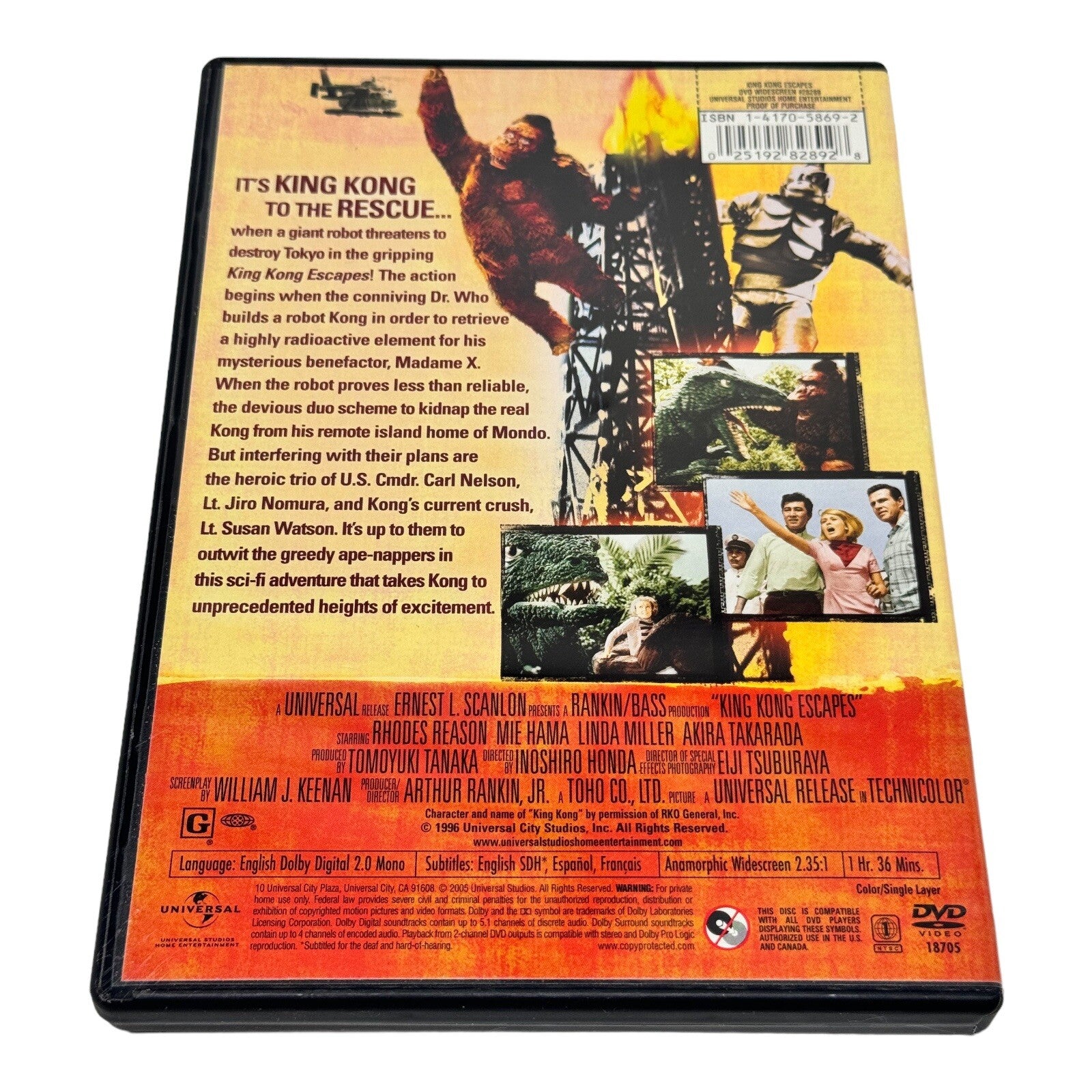 King Kong Escapes (DVD, 1967) Rhodes Reason, Mie Hama, Akira Takarada