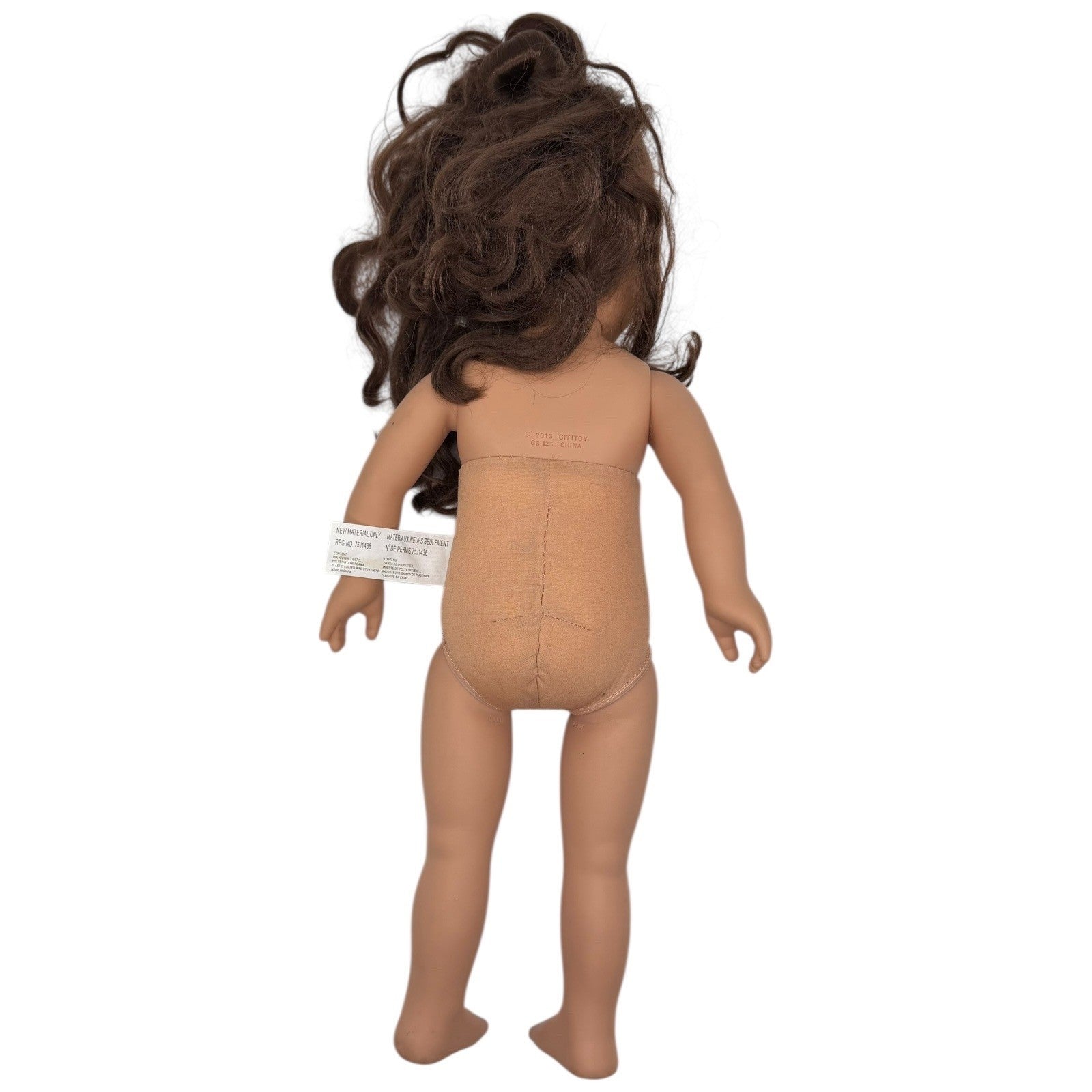 CitiToy 18" Girl Doll Brown Hair Brown Eyes Sleep Eyes My Life as Figure