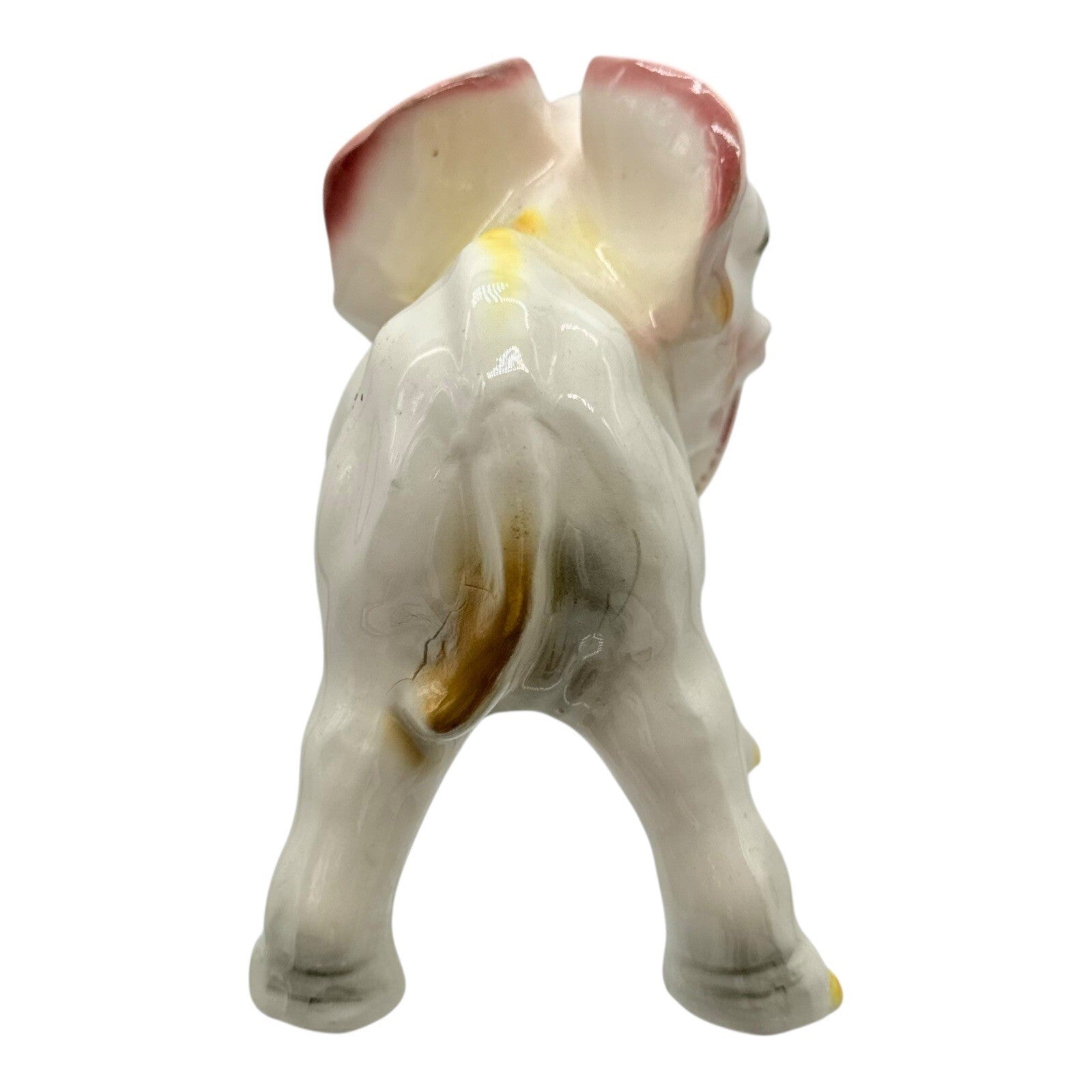 Ceramic Elephant Figurine Decor Accent Animal Statue Collectible Cute