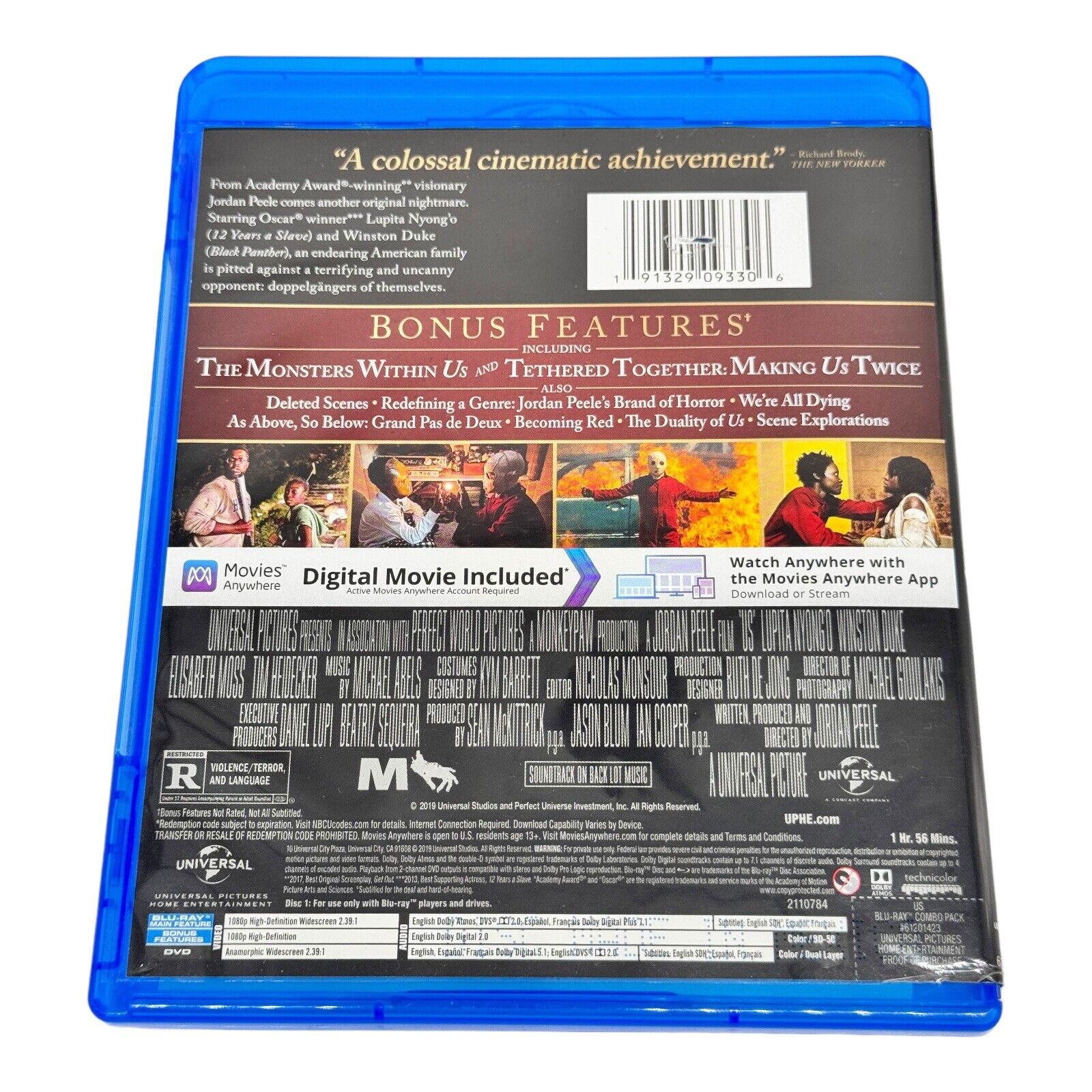 Us Blu-ray DVD, 2019, Jordan Peele