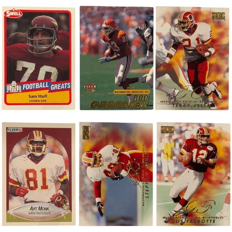 Lot of 66 Washington Redskins Cards – Vintage, Signed, Numbered, Inserts
