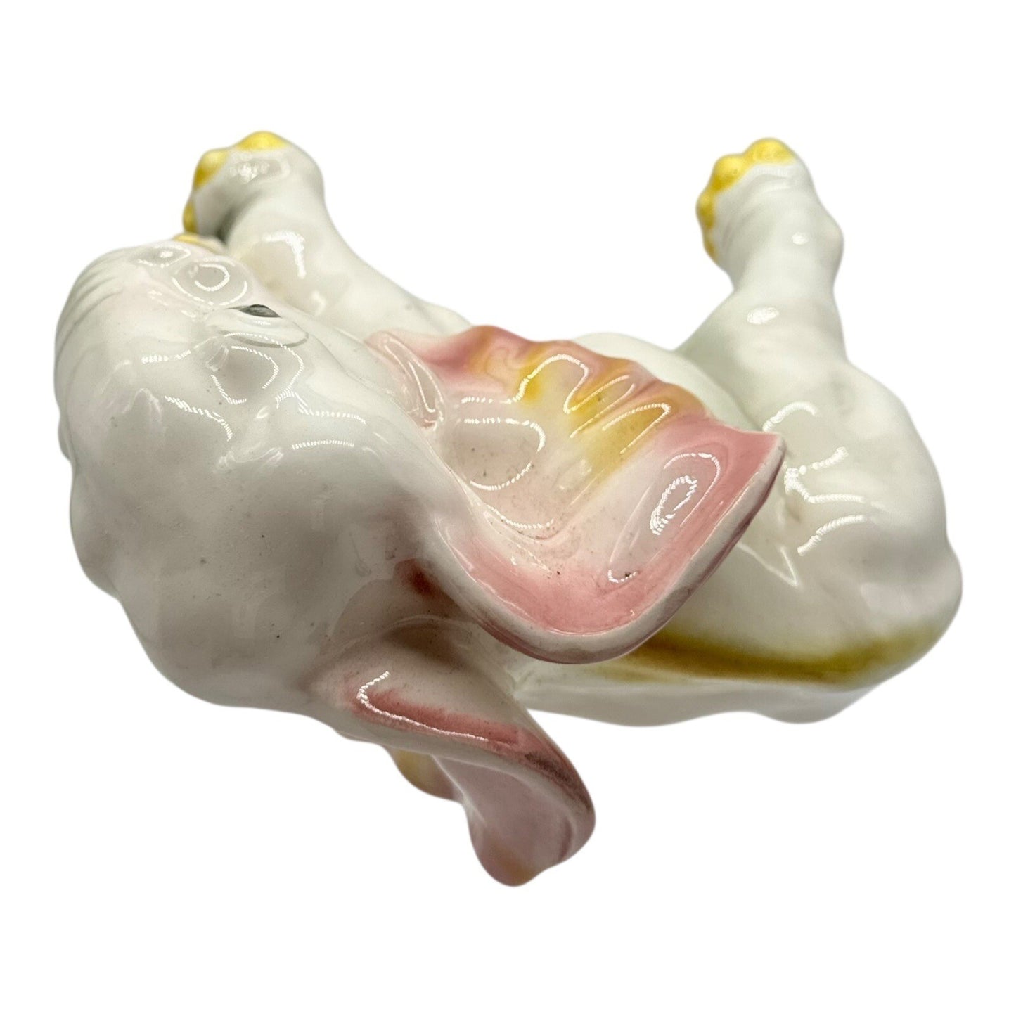 Ceramic Elephant Figurine Decor Accent Animal Statue Collectible Cute