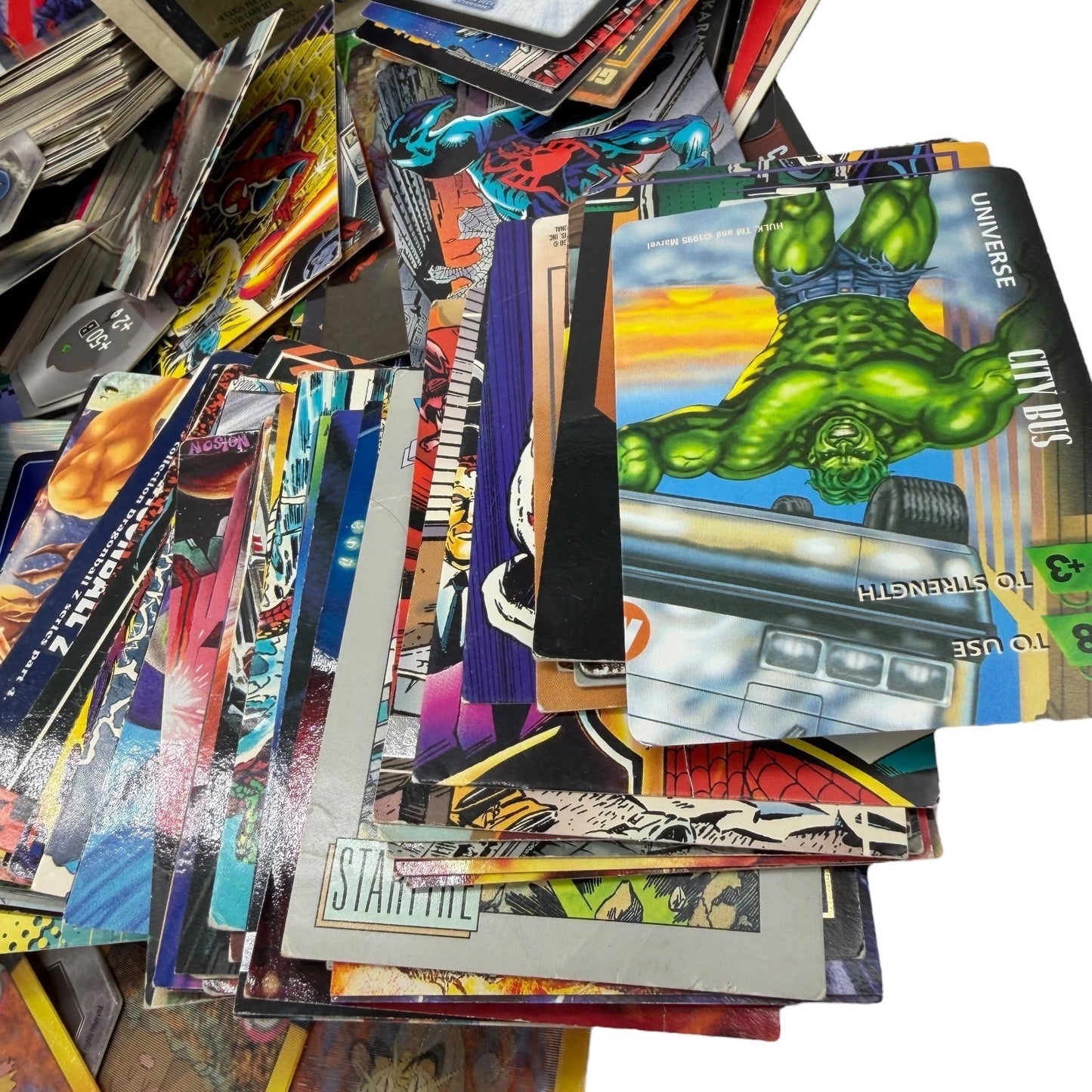 Mixed Lot Trading Cards Marvel Valiant DC Pokemon Digimon Image Impel Skybox