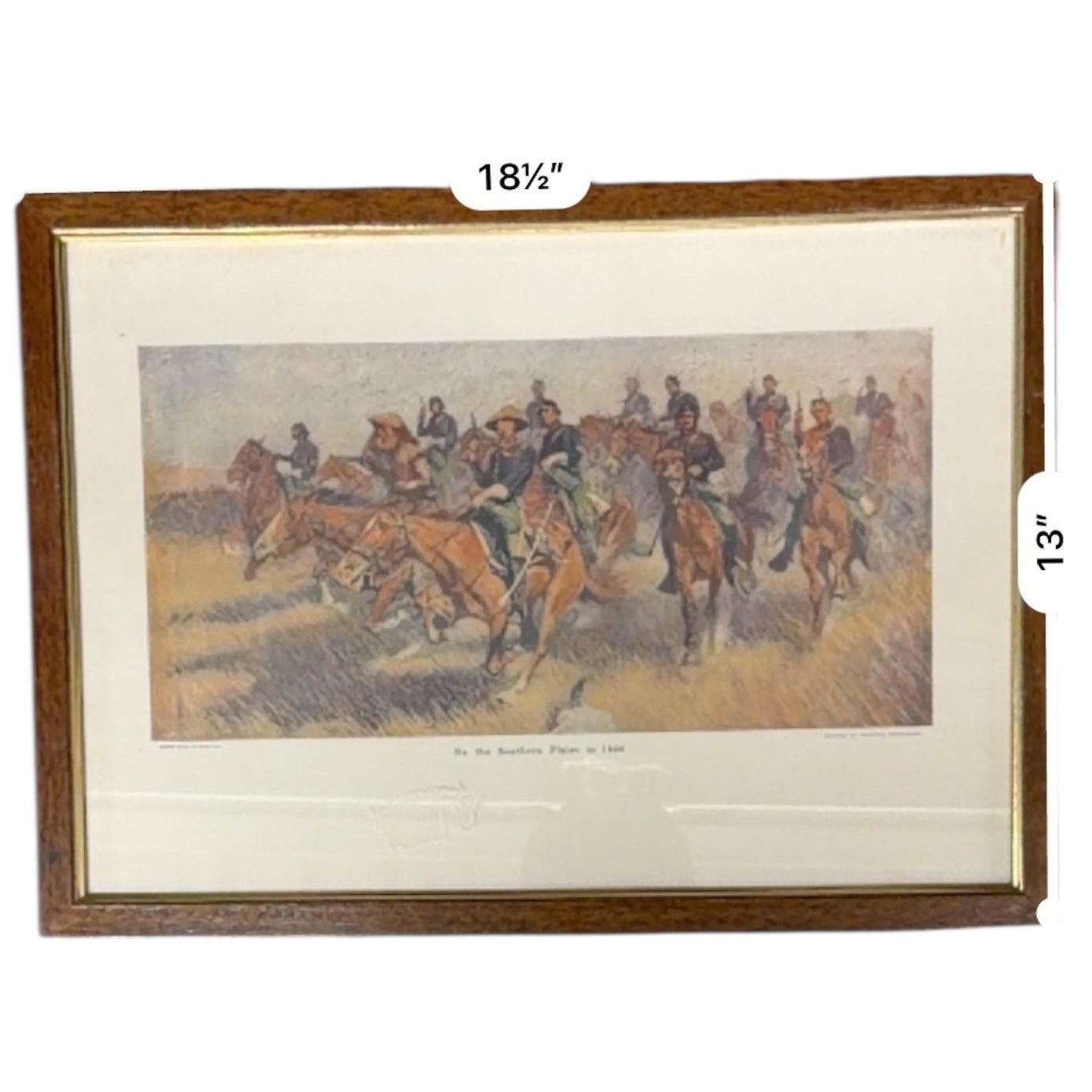 Frederic Remington On the Southern Plains in 1860 1909 Framed Print 18x13