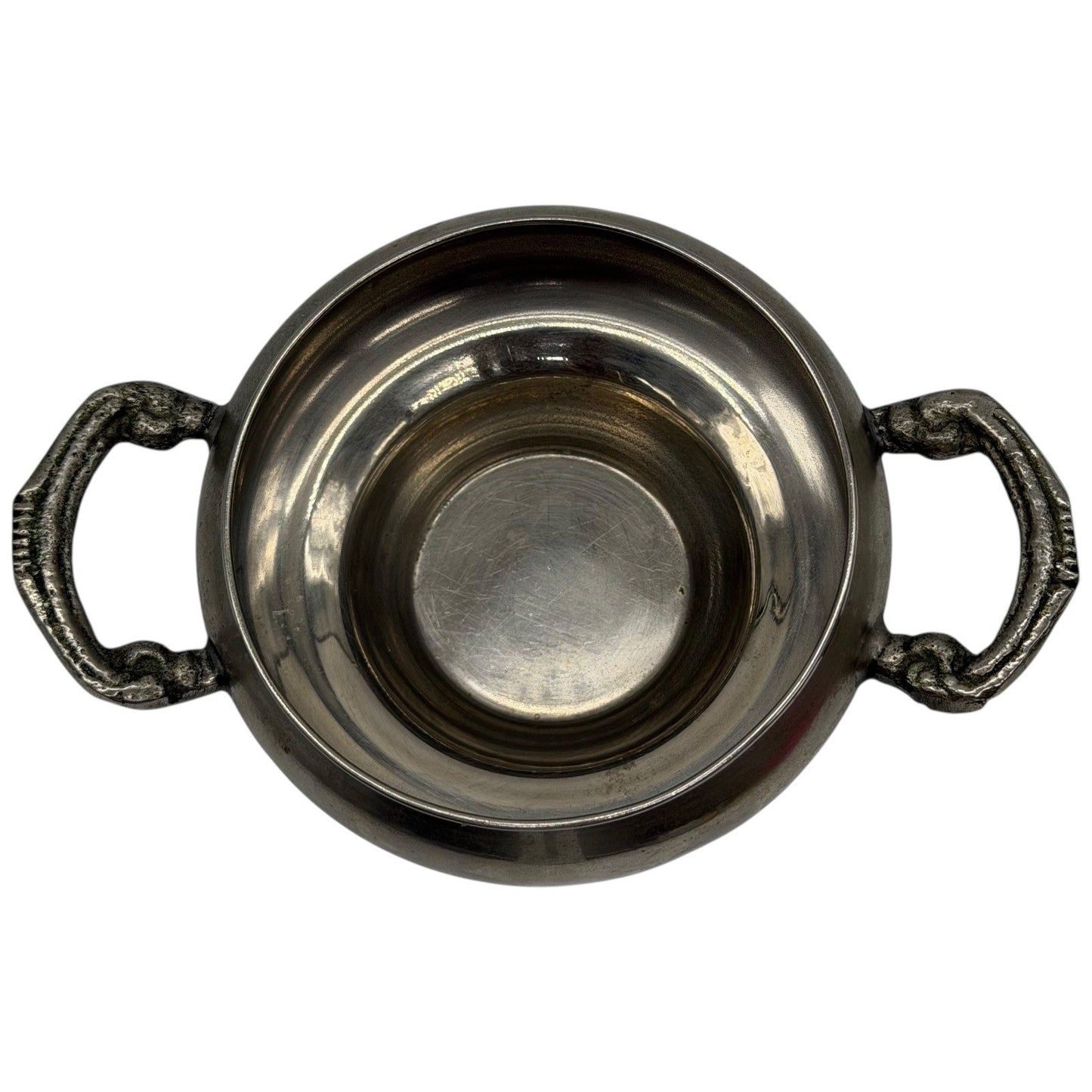 Vintage Pewter Elephant Lidded Sugar Bowl Trinket Dish With Handles