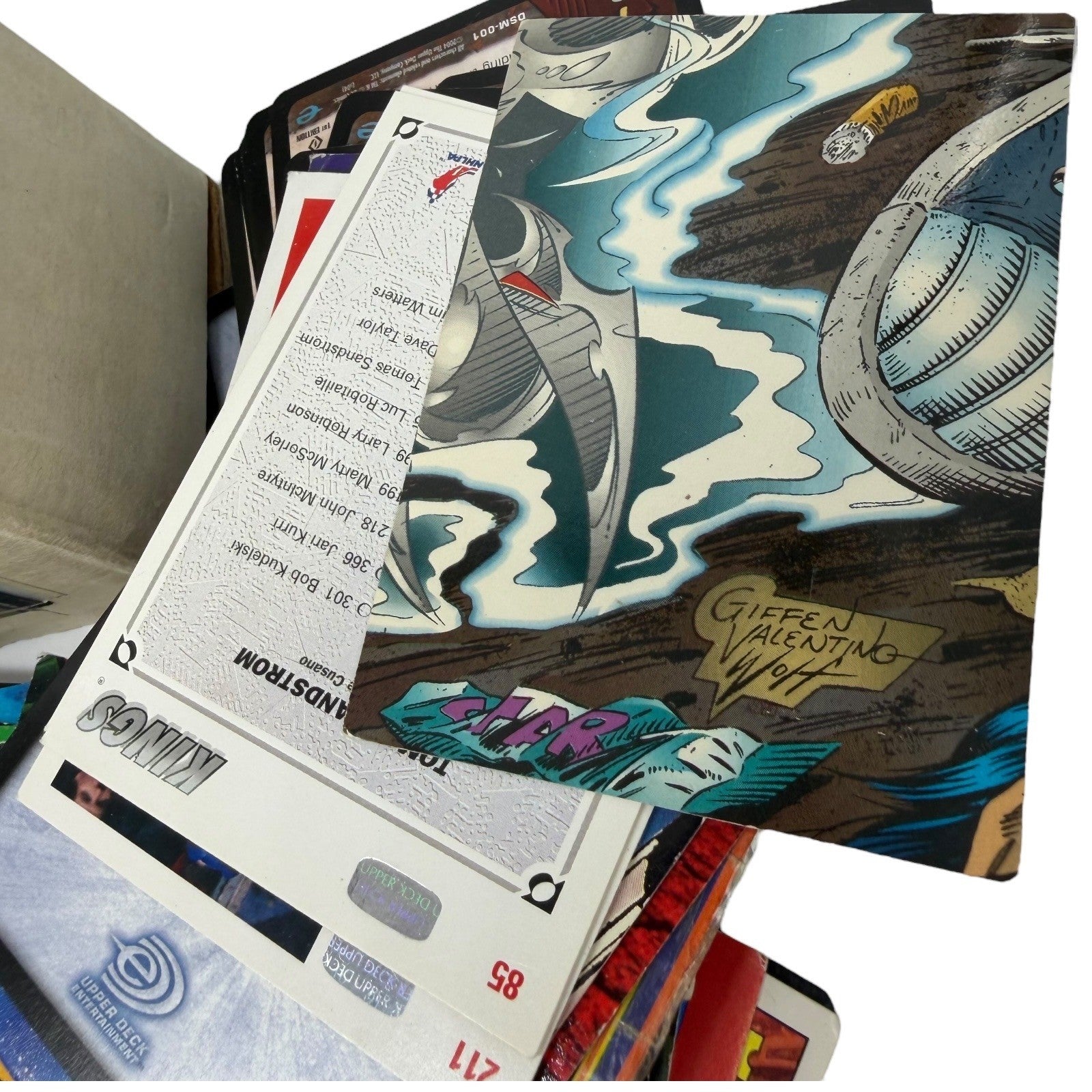 Mixed Lot Trading Cards Marvel Valiant DC Pokemon Digimon Image Impel Skybox