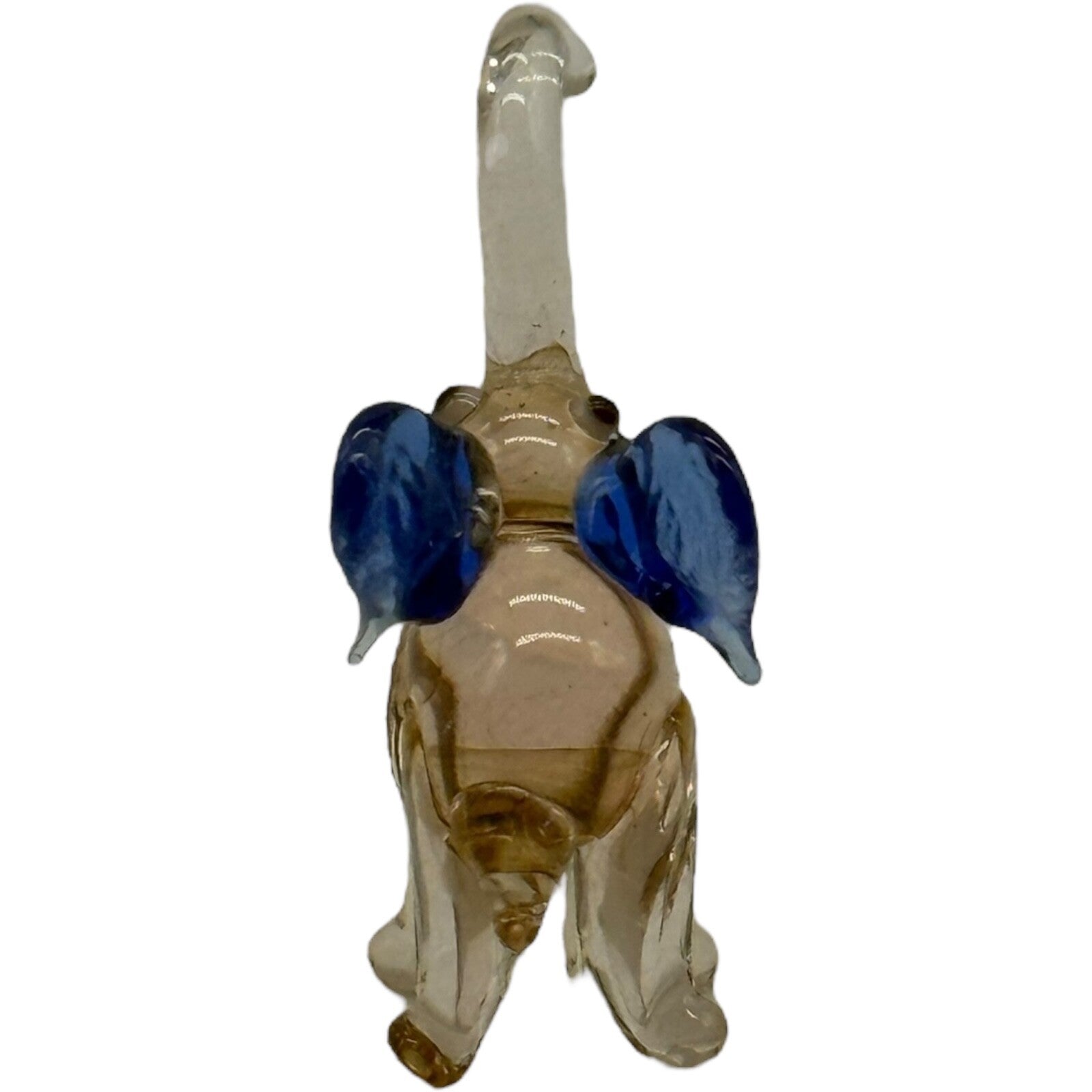 Handmade Miniature Light Pink Elephant Figurine | Blown Glass Collectible