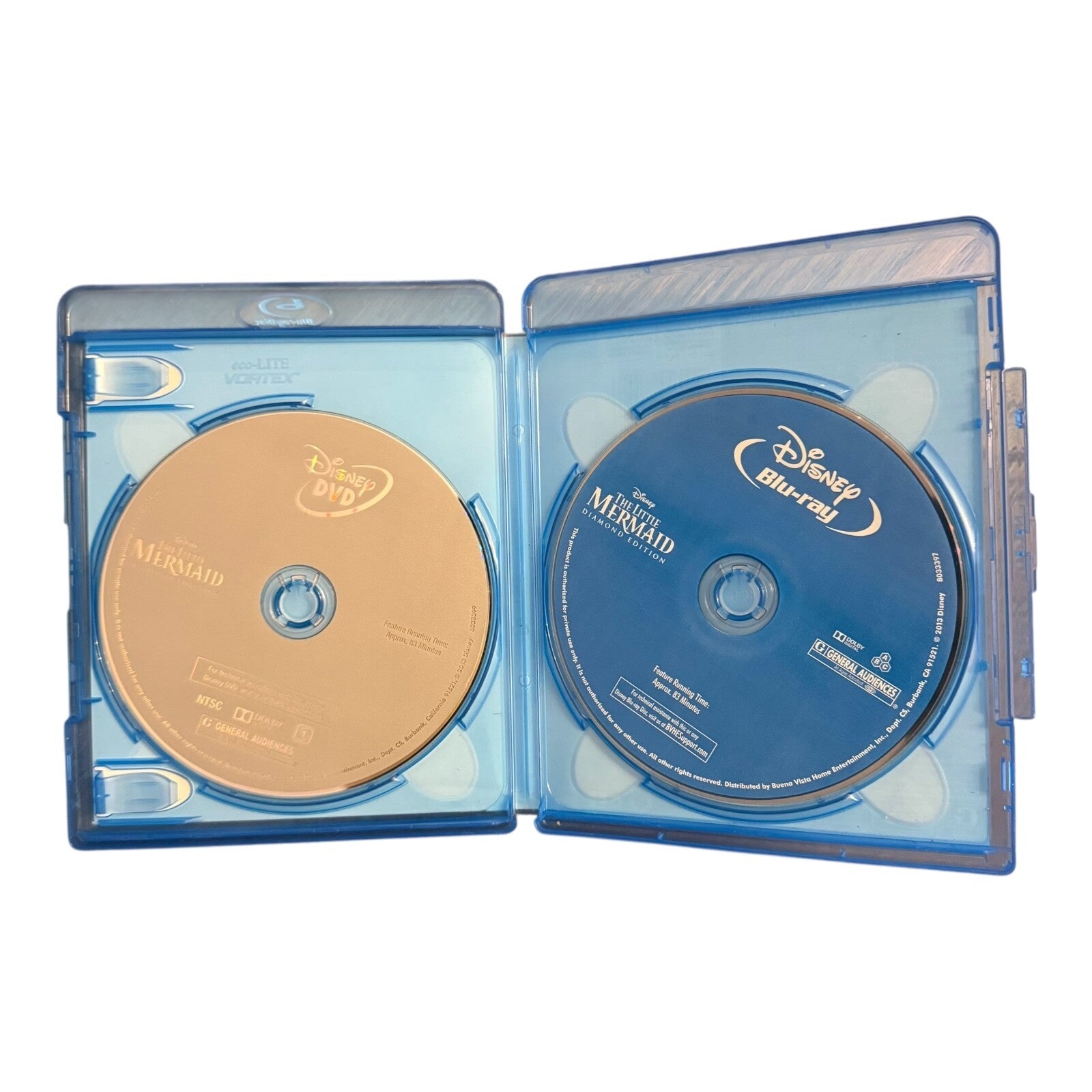 The Little Mermaid Diamond Edition Blu-ray DVD 2-Disc Set 2013 Disney Used