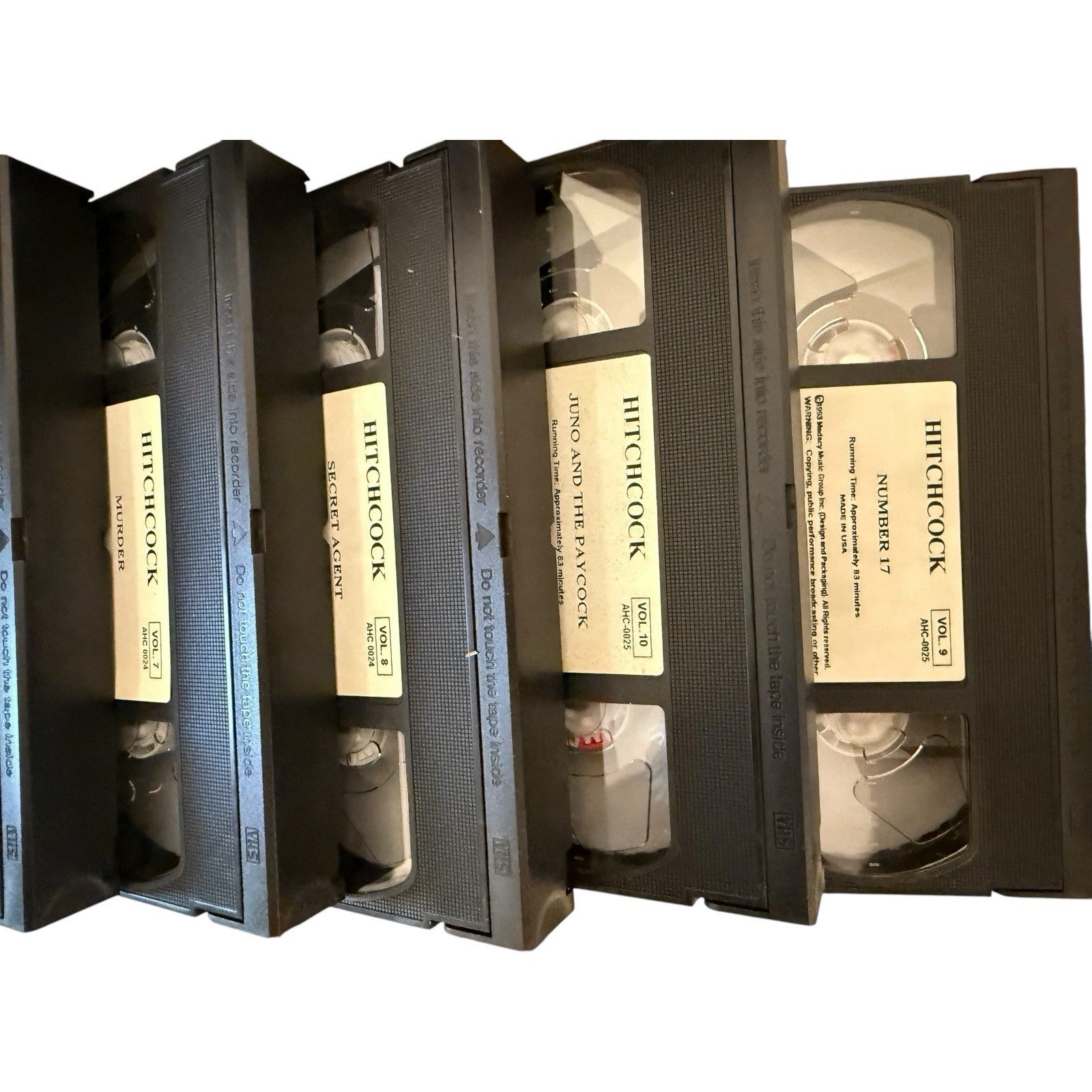 Alfred Hitchcock Collection Vols. 1-10 (VHS/EP, 1996, 10-Tape Set) Classic Films