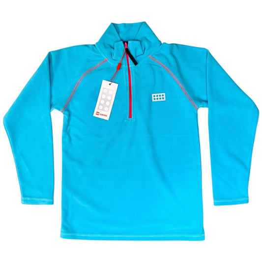 Lego Wear Kids Fleece Pullover Blue 1/4 Zip Sweater Size 10Y 140