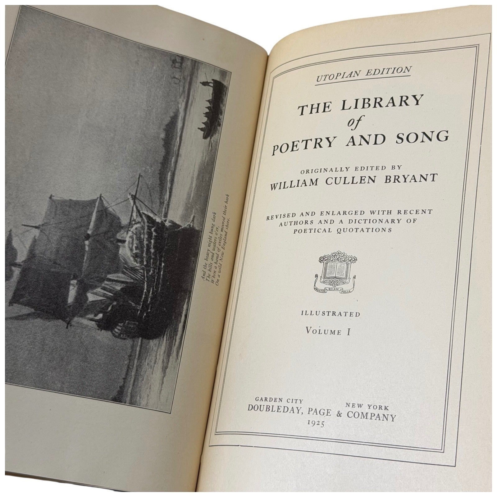 Library of Poetry and Song Books William Cullen Bryant 1925 Antique