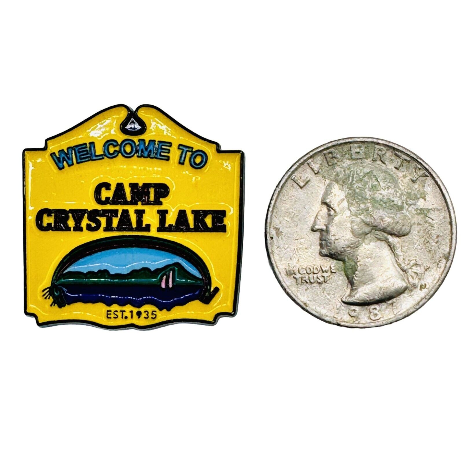 Welcome to Camp Crystal Lake Jason Enamel Pin