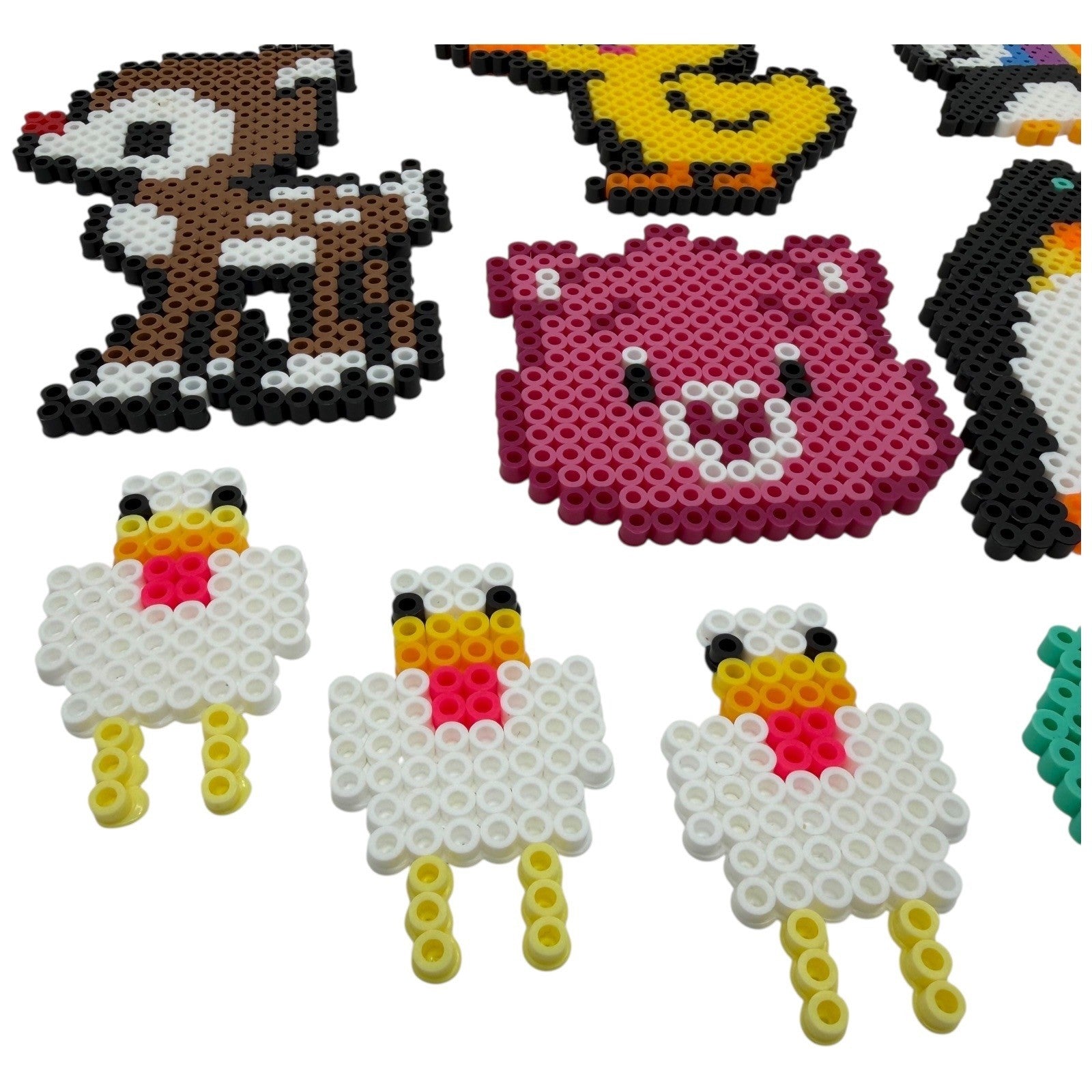 Perler Bead Art Kit Cute Animals Deer Duck Penguins Stitch Kirby Tree Craft