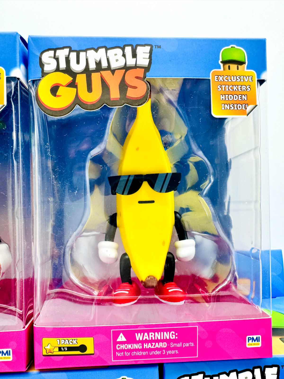Stumble Guys Action Figure 5 Pack Set Mr Stumble Banana Guy Cereal Killer PMI