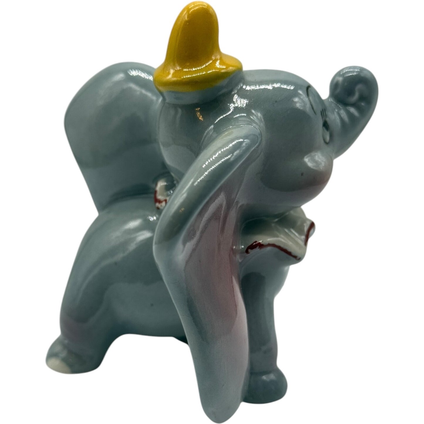 Vintage Walt Disney Dumbo Hand-Painted Ceramic Figurine - Shaw Pottery 40s